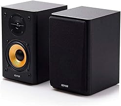 Edifier R1000T4 Active 2.0 Powered Bookshelf Speaker System For TV, PC, Laptop, Computer - 24W Total Power Output - 4" Bass Driver - Black