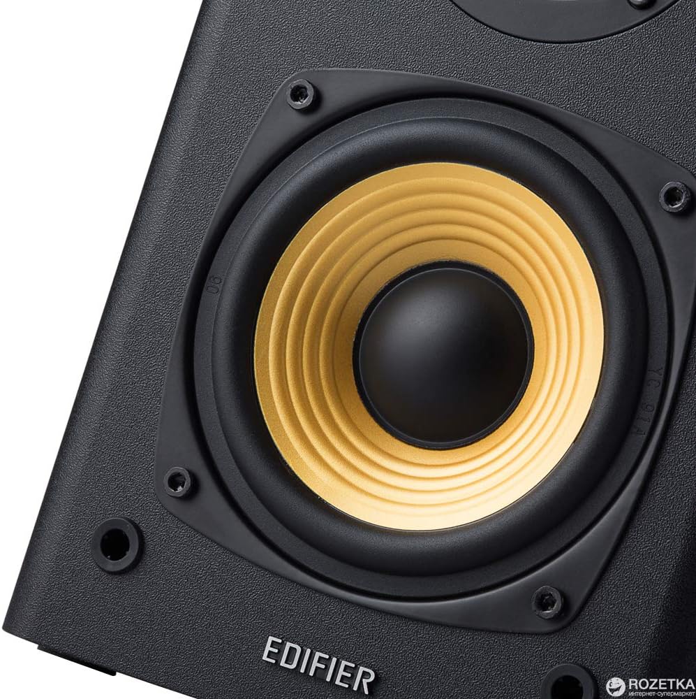 Edifier R1000T4 Active 2.0 Powered Bookshelf Speaker System For TV, PC, Laptop, Computer - 24W Total Power Output - 4" Bass Driver - Black-2