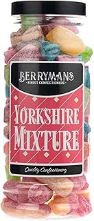 Original Yorkshire Mixture Retro Boiled Sweets Gift Jar By Berrymans Sweet Shop - Classic Sweets, Traditional Taste.