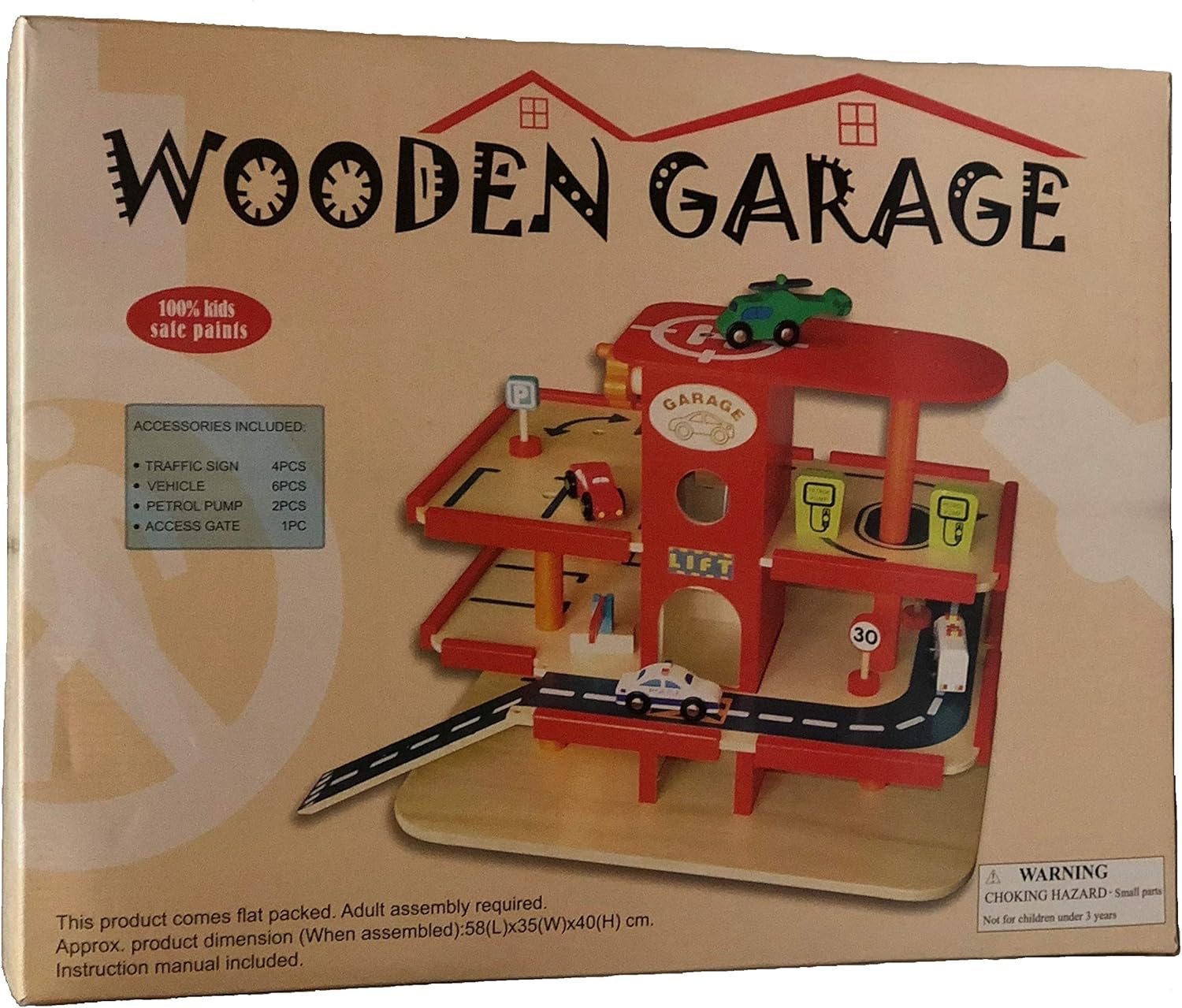 Gamez Galore Multi-storey Car Park Wooden Garage with Lift-3