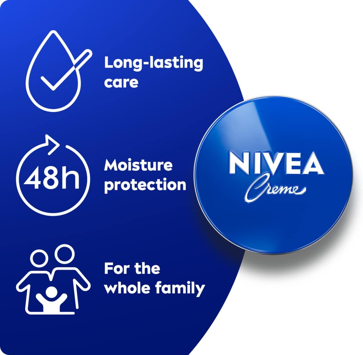 NIVEA Creme Tin (400ml), Moisturising Cream Provides Intensive Protective Care for Soft and Supple Skin, Ideal for Daily Use as a Face, Hand, or Body Cream-1