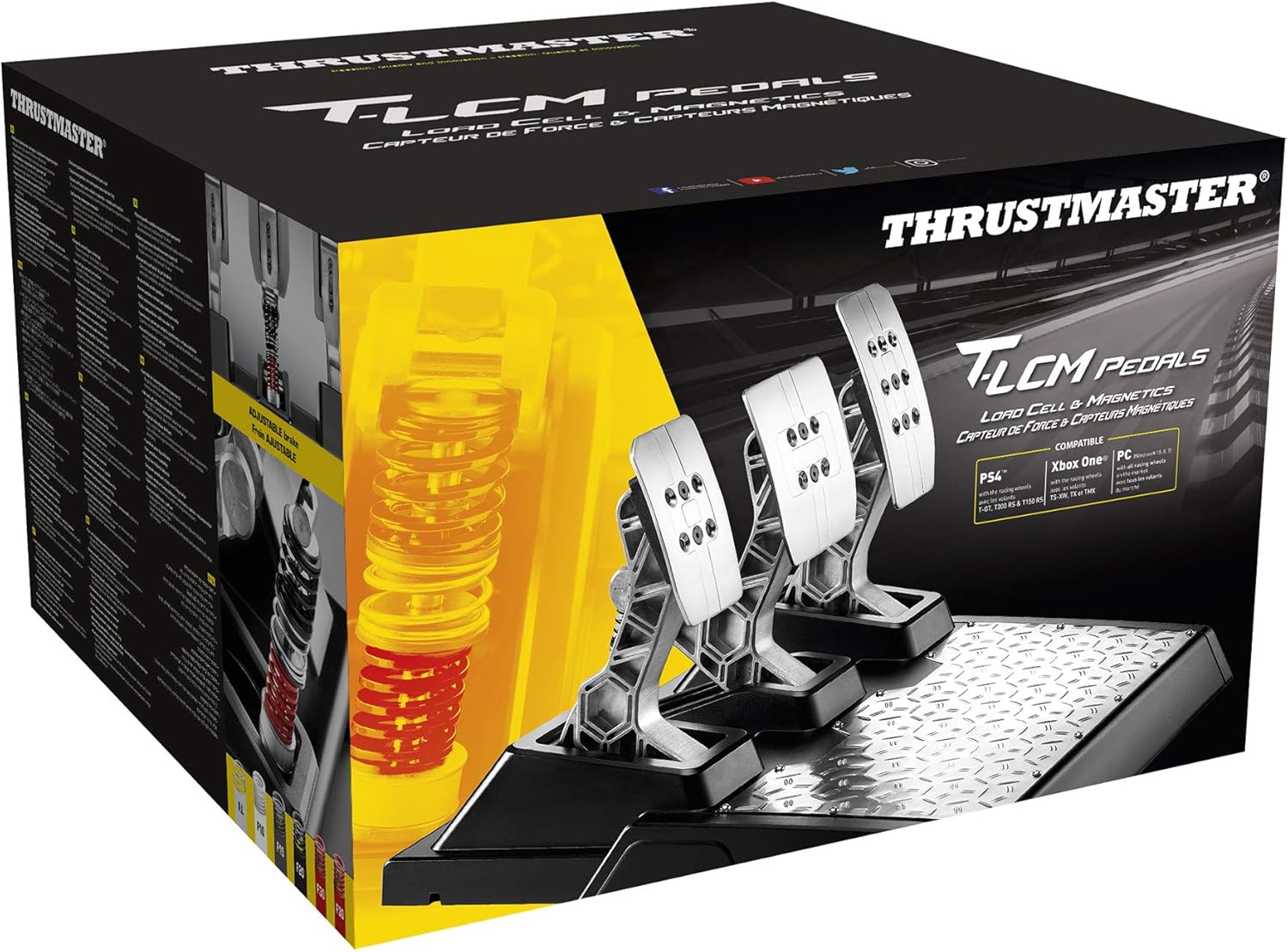 Thrustmaster T-LCM Load Cell Pedal Set - High-Precision Racing Pedals with Adjustable Brake Force for PC, PS4, PS5, Xbox One, and Xbox Series X|S-5