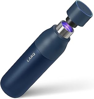 LARQ Bottle PureVis 500 ml - Self-Cleaning and Insulated Stainless Steel Water Bottle with UV Water Purifier and Award-Winning Design | Reusable & Travel Friendly| 2-Years Warranty, Monaco Blue