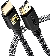 PowerBear 4K HDMI Cable 2 M | High Speed, Braided Nylon & Gold Connectors, 4K @ 60Hz, Ultra HD, 2K, 1080P, ARC & CL3 Rated | for Laptop, Monitor, PS5, PS4, Xbox One, Fire TV, Apple TV PC