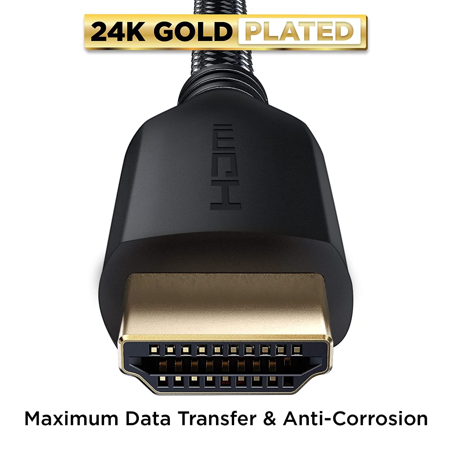 PowerBear 4K HDMI Cable 2 M | High Speed, Braided Nylon & Gold Connectors, 4K @ 60Hz, Ultra HD, 2K, 1080P, ARC & CL3 Rated | for Laptop, Monitor, PS5, PS4, Xbox One, Fire TV, Apple TV PC-5