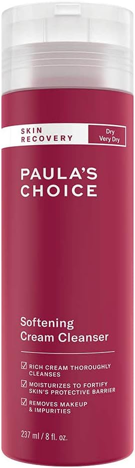 Paula's Choice SKIN RECOVERY Cream Cleanser - Gentle Facial Cleanser Removes Make Up with Beta Glucan - Hydrates Skin & Reduces Redness - Normal to Dry & Sensitive Skin - 237 ml-0