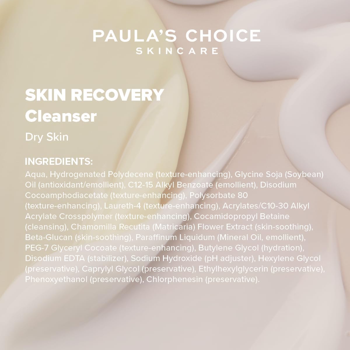 Paula's Choice SKIN RECOVERY Cream Cleanser - Gentle Facial Cleanser Removes Make Up with Beta Glucan - Hydrates Skin & Reduces Redness - Normal to Dry & Sensitive Skin - 237 ml-5