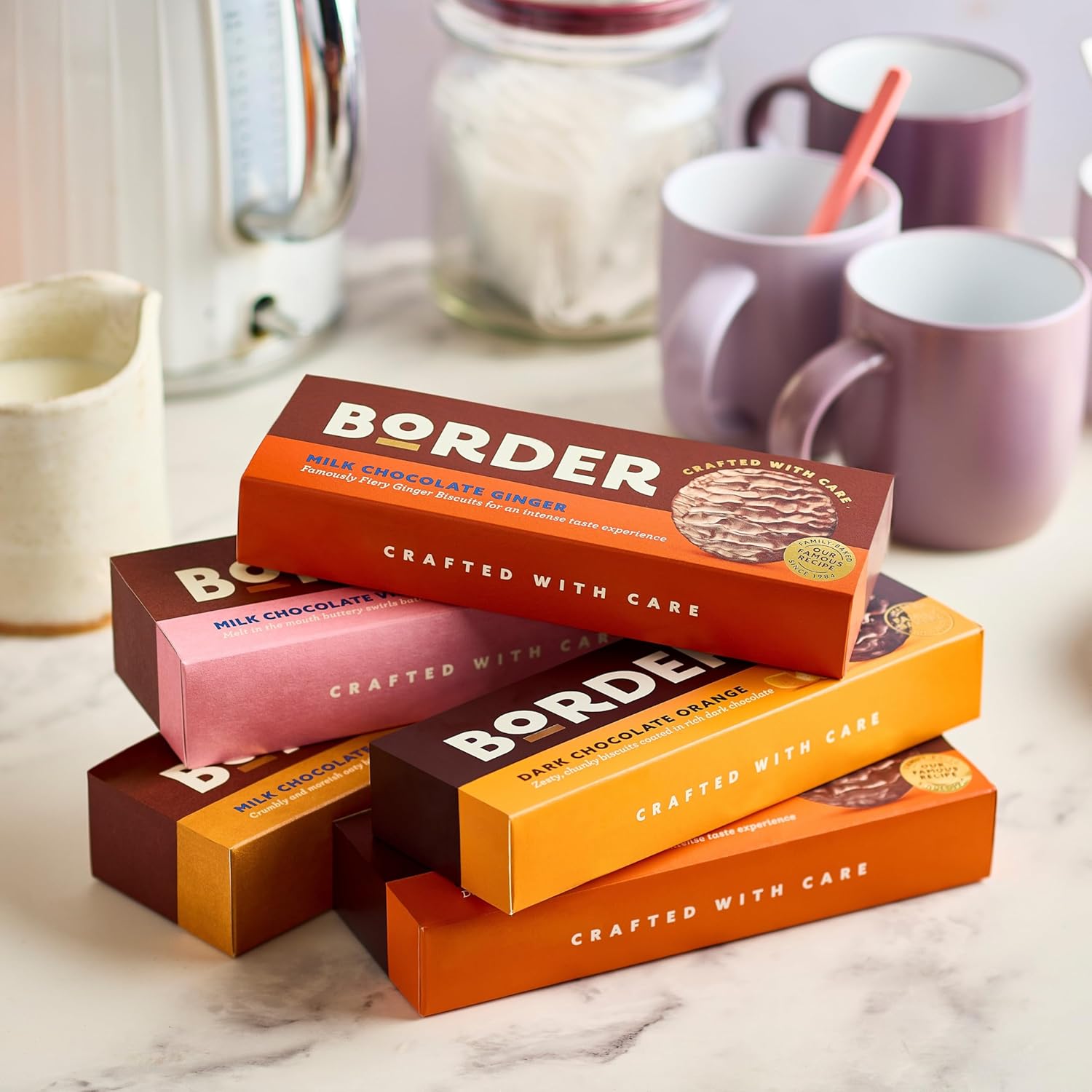 Border Luxury Biscuits - Dark Chocolate Gingers - made with Expertly Sourced Ginger & Rich Chocolate - Box to Share - 255g-2