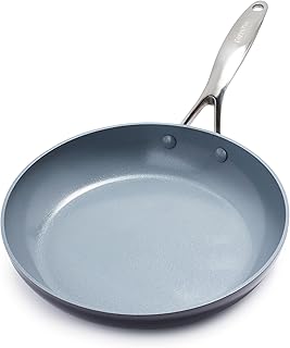 GreenPan Valencia Pro Hard Anodised Healthy Ceramic Non-Stick 28 cm Frying Pan Skillet, PFAS Free, Induction, Oven, Grey