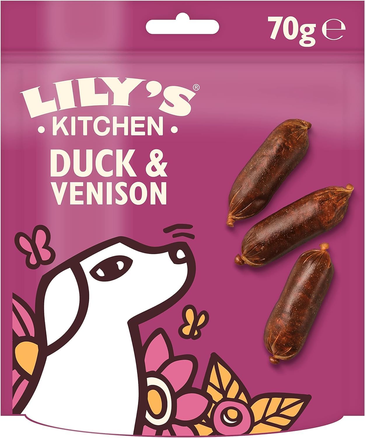 Lily's Kitchen Natural Dog Treats Multipack - Beef Mini Burgers, Duck and Venison Sausages, Chicken Bites & Chicken Jerky (8 x 70 g)-3