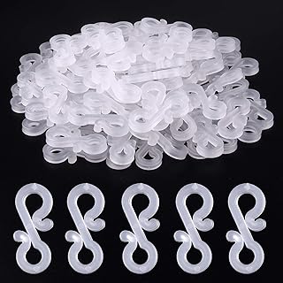 FEPITO 150Pcs Gutter Hooks Hangers Plastic S Clips for Christmas Party Birthday Anniversary String Lights