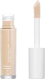 e.l.f., Hydrating Camo Concealer, Lightweight, Full Coverage, Long Lasting, Conceals, Corrects, Covers, Hydrates, Highlights, Light Ivory, Satin Finish, 25 Shades, All-Day Wear, 0.20 Fl Oz