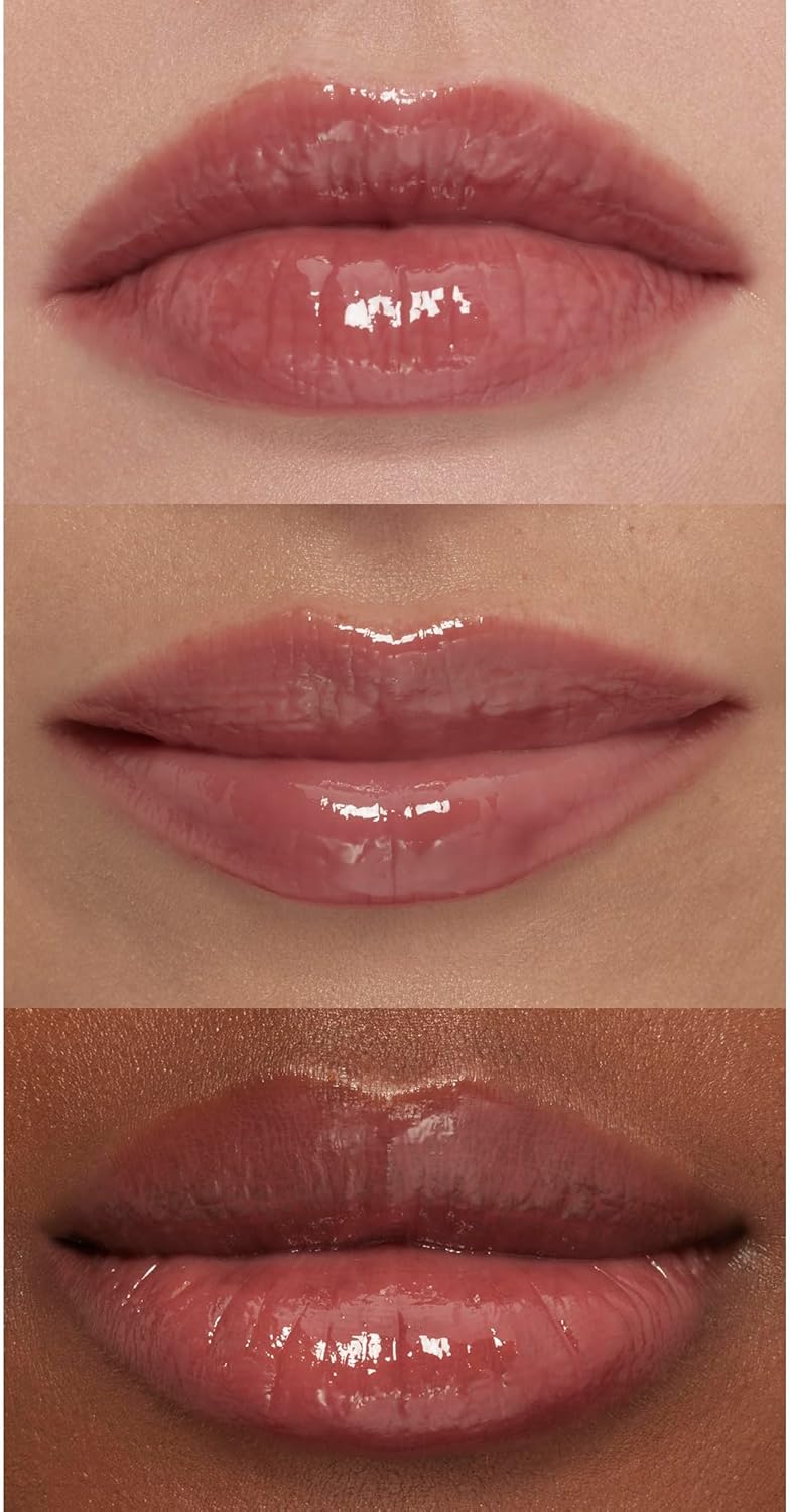 Lip Plumping Gloss, Hydrating, Nourishing, Invigorating, High-Shine, Plumps, Volumizes, Cools, Soothes, Praline 2.7ml-3