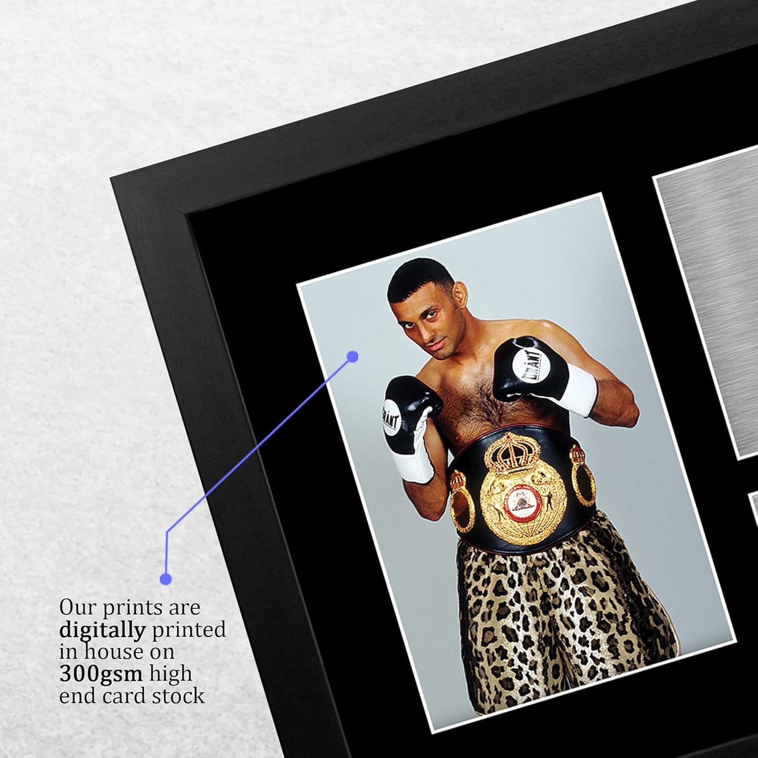 HWC Trading FR Prince Naseem Hamed Naz Gifts Printed Signed Autograph Picture for Boxing Memorabilia Fans - A4 Framed-3