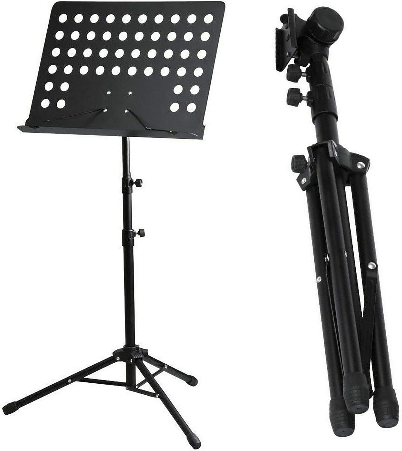 Luebel Heavy Duty Metal Foldable Music Stand Holder Tripod Orchestral Conductor Sheet-8