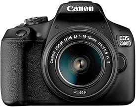 Canon EOS 2000D DSLR Camera and EF-S 18-55 mm f/3.5-5.6 IS II Lens - Black