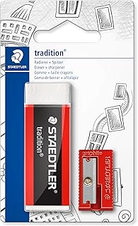 STAEDTLER 526 T-S1BK Tradition Eraser and Sharpener Set (Blistercard of 1 Eraser & 1 Single-Hole Sharpener)