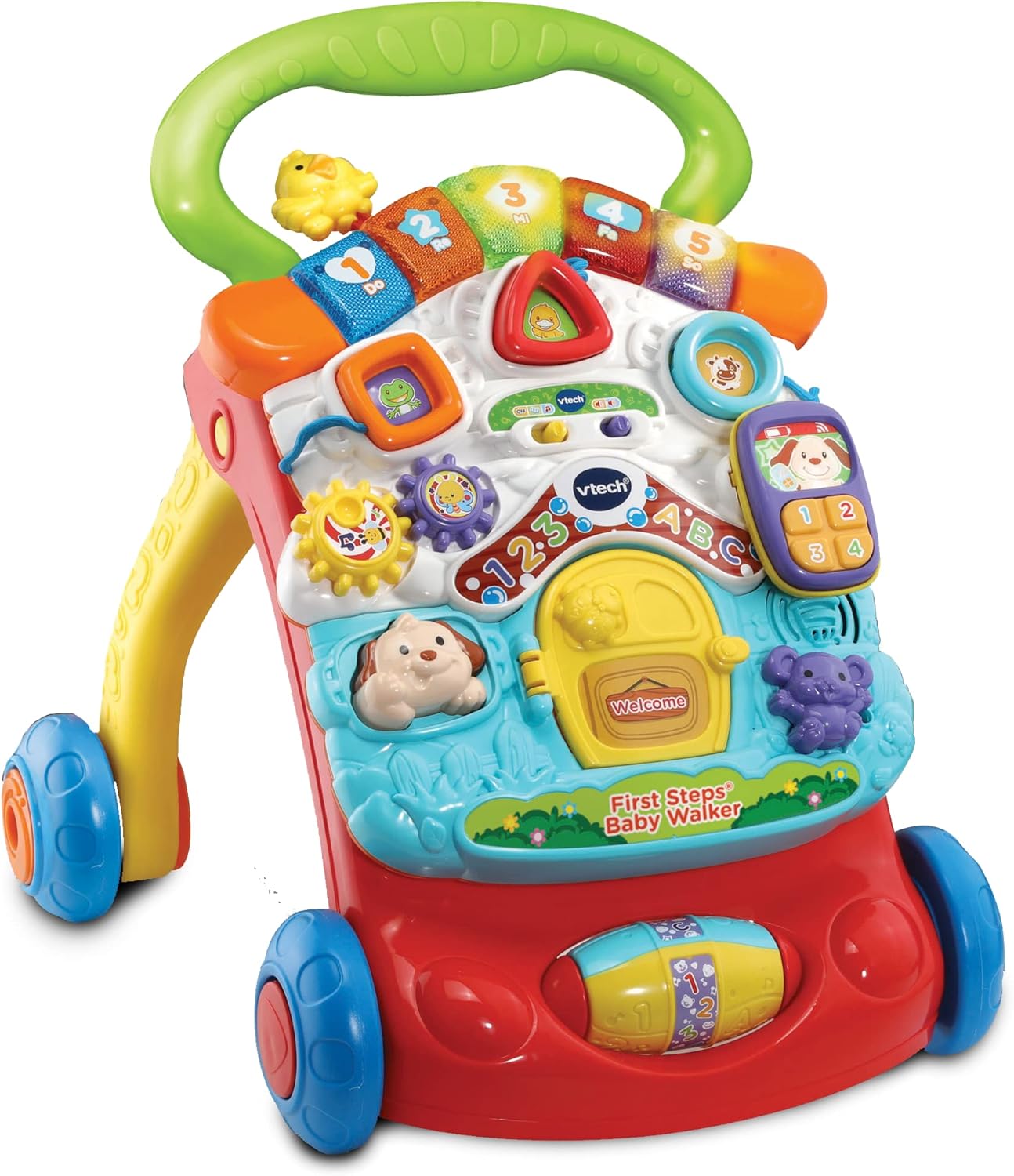 VTech First Steps Baby Walker | Push Along Walker Baby Toy with Shapes, Sounds, Music, Phrases, Pretend Play and More | Suitable for Babies from 6 - 30 Months Olds, Boys & Girls-3