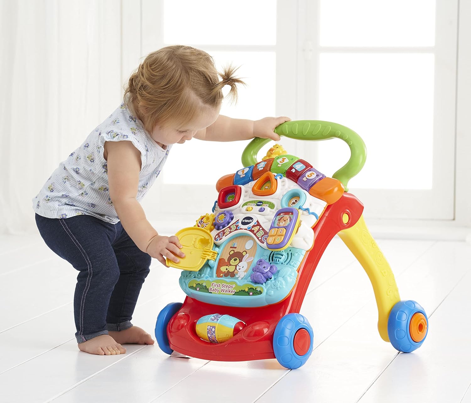 VTech First Steps Baby Walker | Push Along Walker Baby Toy with Shapes, Sounds, Music, Phrases, Pretend Play and More | Suitable for Babies from 6 - 30 Months Olds, Boys & Girls-6