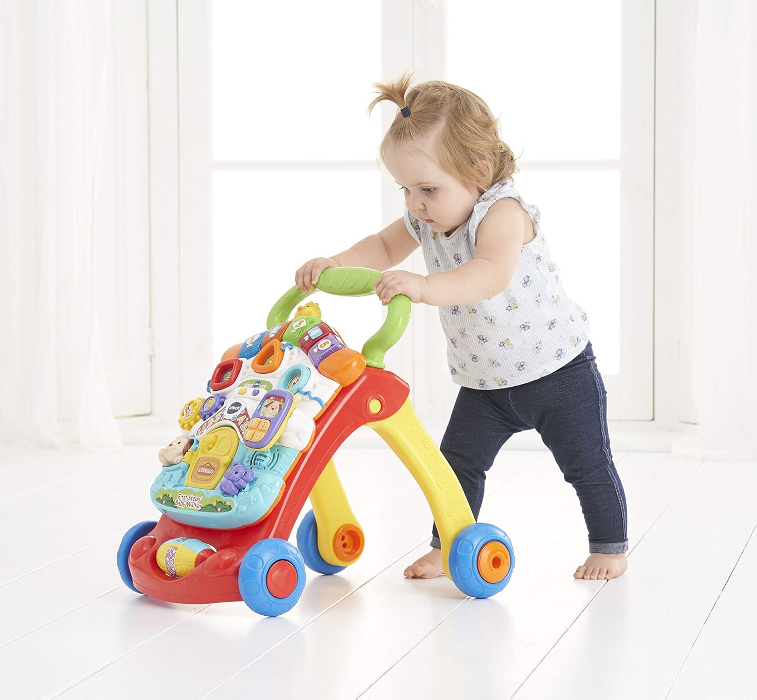 VTech First Steps Baby Walker | Push Along Walker Baby Toy with Shapes, Sounds, Music, Phrases, Pretend Play and More | Suitable for Babies from 6 - 30 Months Olds, Boys & Girls-8