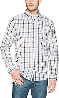 Nautica Men's Wrinkle Resistant Long Sleeve Button Front Shirt