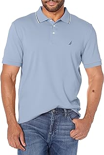 Nautica Men's Classic Fit Short Sleeve Solid Soft Cotton Polo Shirt