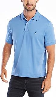 Nautica Men's Classic Fit Short Sleeve Solid Soft Cotton Polo Shirt