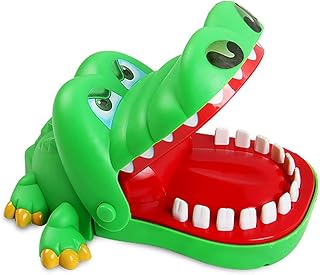 Sipobuy Latest Crocodile Toy Classic Mouth Dentist Bite Finger Family Game Children Kids Action Skill Game Toy (21x14.5x10cm)