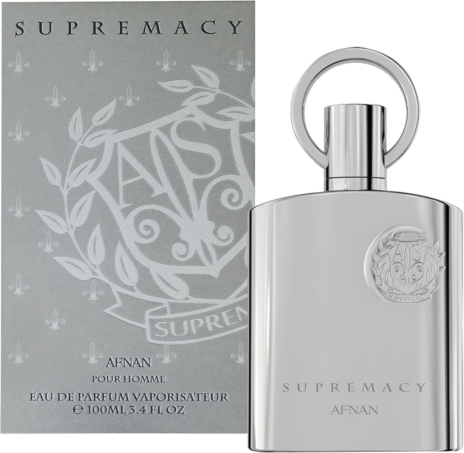 Afnan Supremacy Silver Eau de Parfum (100ml) Aftershave Perfume Spray for Men - Woody Floral and Musky Scent - Modern Fragrance Suitable for Any Occasions, EDP-0