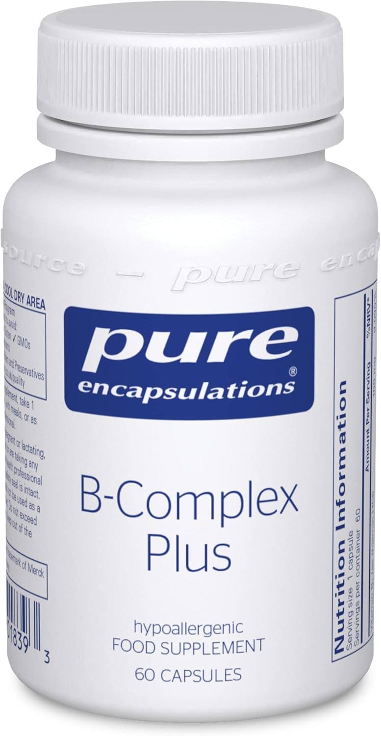 Pure Encapsulations - Vitamin B-Complex Plus - Balanced B Vitamin Formula with Active Folate - 60 Capsules-0