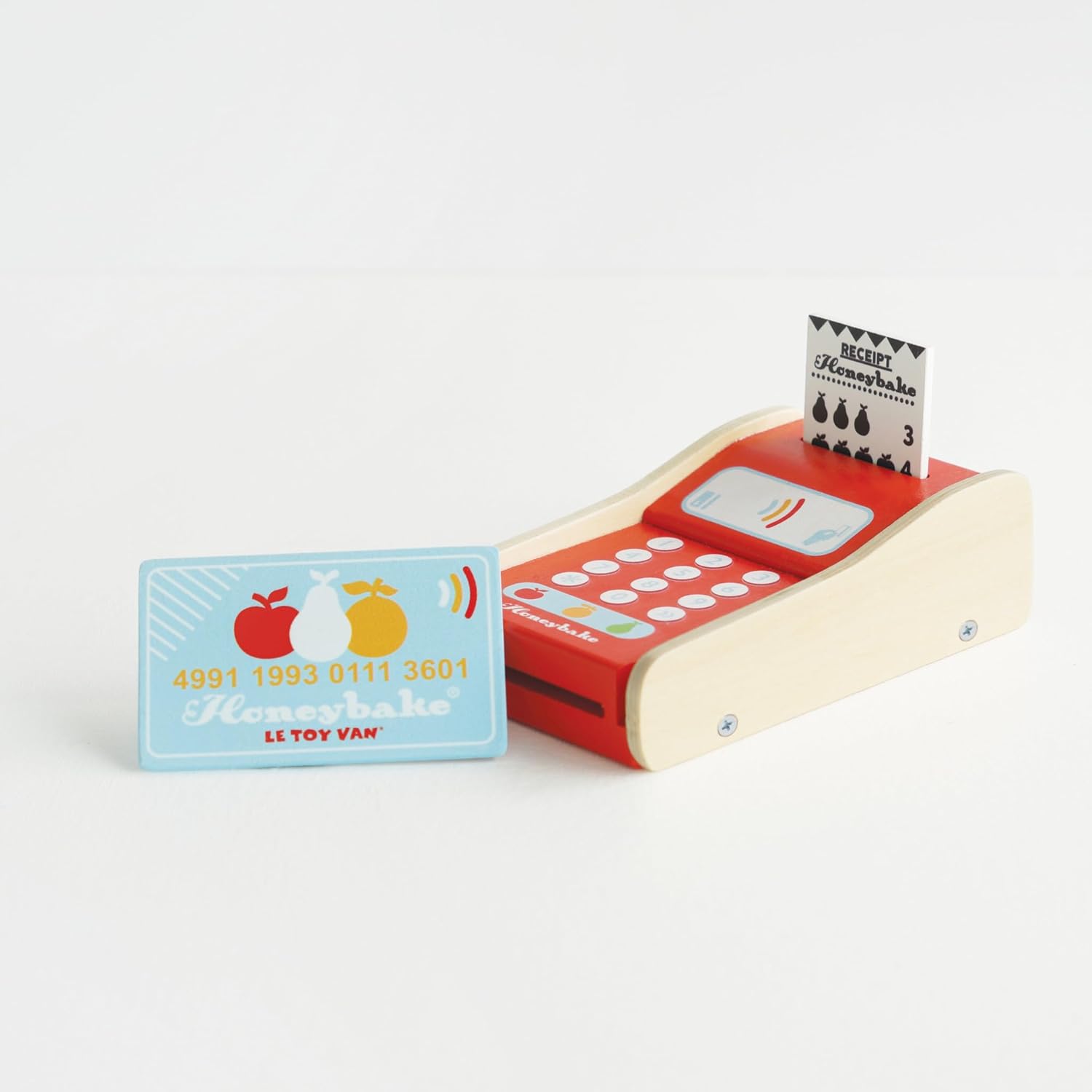 Le Toy Van - Wooden Honeybake Card Machine Role Play Toy | Perfect For Supermarket, Food Shop or Cafe Pretend Play,6.3 x 4.72 x 2.44 inches-3