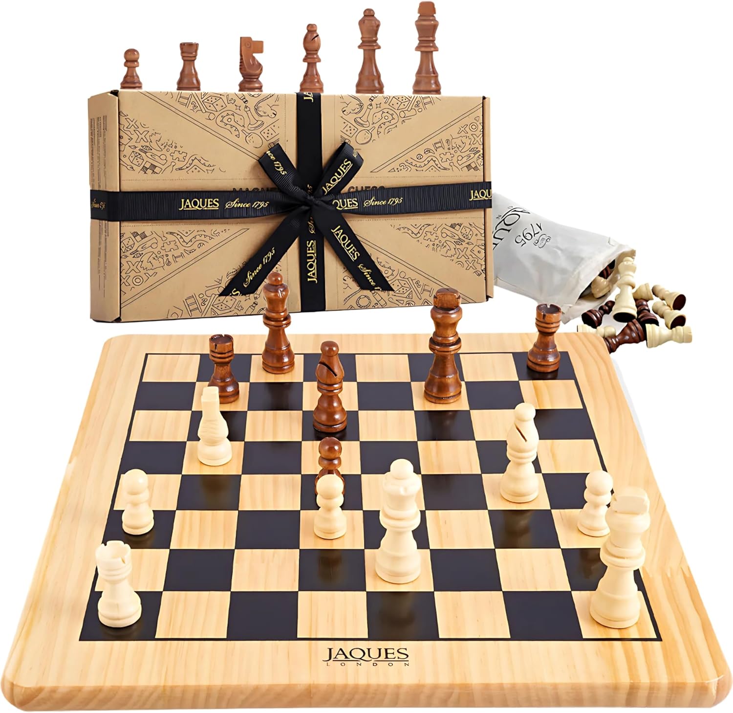 Jaques of London Wooden Chess Set | Classic Chess Board Game for Adults and Kids | Ideal Chess Set for Adults and Chess Board for Adults | Kids Chess Set | UK Family Company Since 1795-0