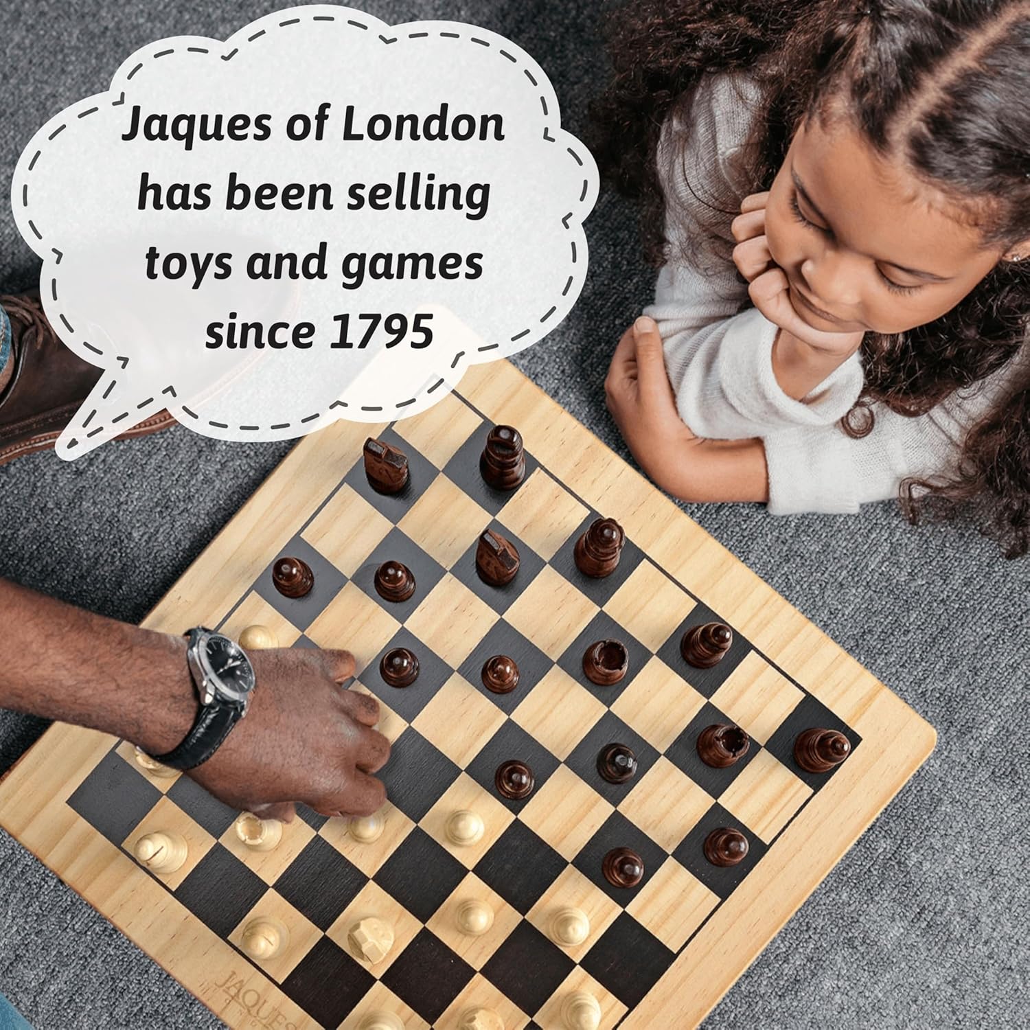 Jaques of London Wooden Chess Set | Classic Chess Board Game for Adults and Kids | Ideal Chess Set for Adults and Chess Board for Adults | Kids Chess Set | UK Family Company Since 1795-2