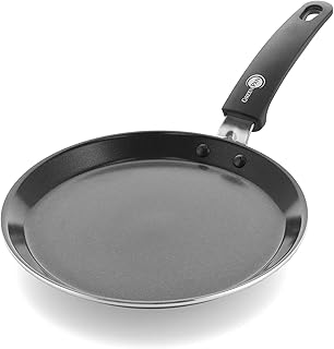 Greenpan Essentials Healthy Ceramic Non-Stick 24 cm Pancake Crepe Pan, PFAS Free, Induction, Oven and broiler safe up to 160°C, Black