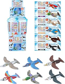 Henbrandt 12x New Animal Birds Aircraft Gliders 16 cm Birthday/Party Bag - [Toy] Kids Party Bag Fillers, Toy Gliders, Kids Prizes for Party Bags & Party Favours