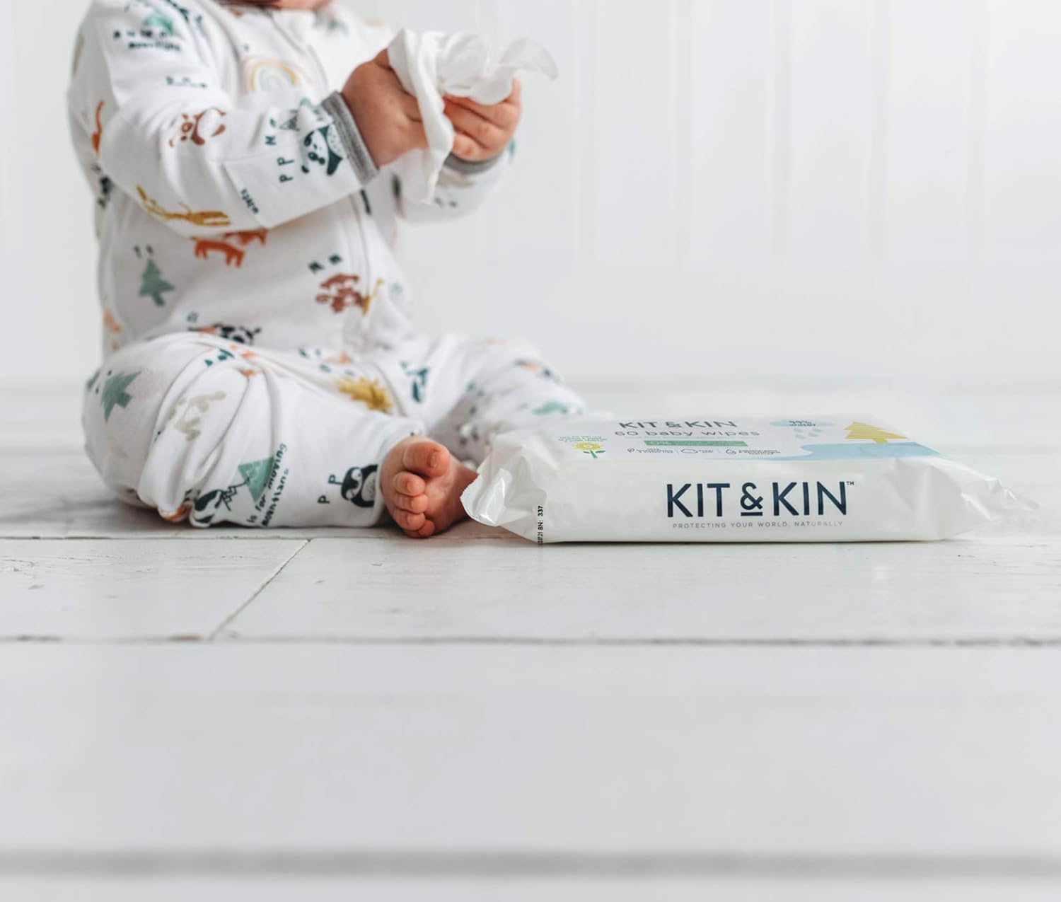 Kit & Kin Premium Eco Baby Wet Wipes, 600 Wipes (10 Packs) | Plastic-Free & Super Soft | 99% Water | Biodegradable | Hypoallergenic & Dermatologist Approved | Fragrance-Free | New & Improved Formula-2