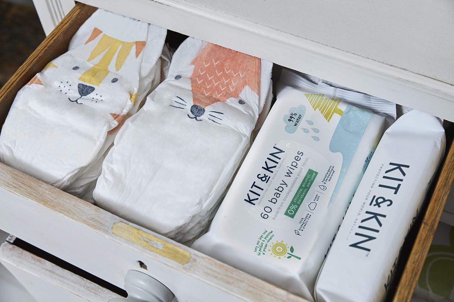 Kit & Kin Premium Eco Baby Wet Wipes, 600 Wipes (10 Packs) | Plastic-Free & Super Soft | 99% Water | Biodegradable | Hypoallergenic & Dermatologist Approved | Fragrance-Free | New & Improved Formula-3