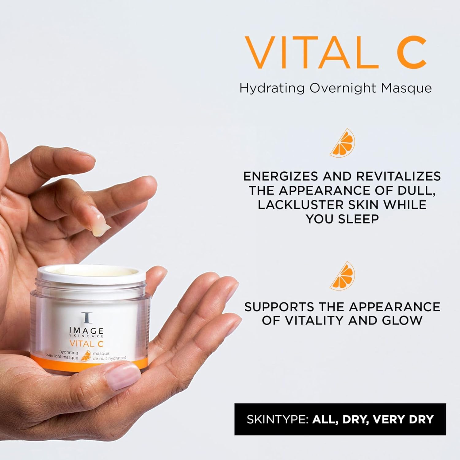 IMAGE Skincare, VITAL C Hydrating Overnight Masque, Revitalizing Sleeping Facial Mask with Blue-Green Algae Extract and Hyaluronic Acid, 57 g-1