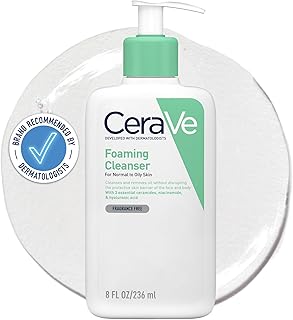 CeraVe Foaming Cleanser with Niacinamide and 3 Essential Ceramides for Normal to Oily Skin 236ml