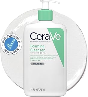 CeraVe Foaming Cleanser with Niacinamide and 3 Essential Ceramides for Normal to Oily Skin 473ml