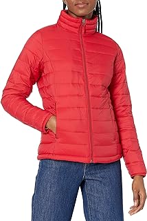 Amazon Essentials Women's Lightweight Long-Sleeved, Water-Resistant, Packable Puffer Jacket (Available in Plus Size)