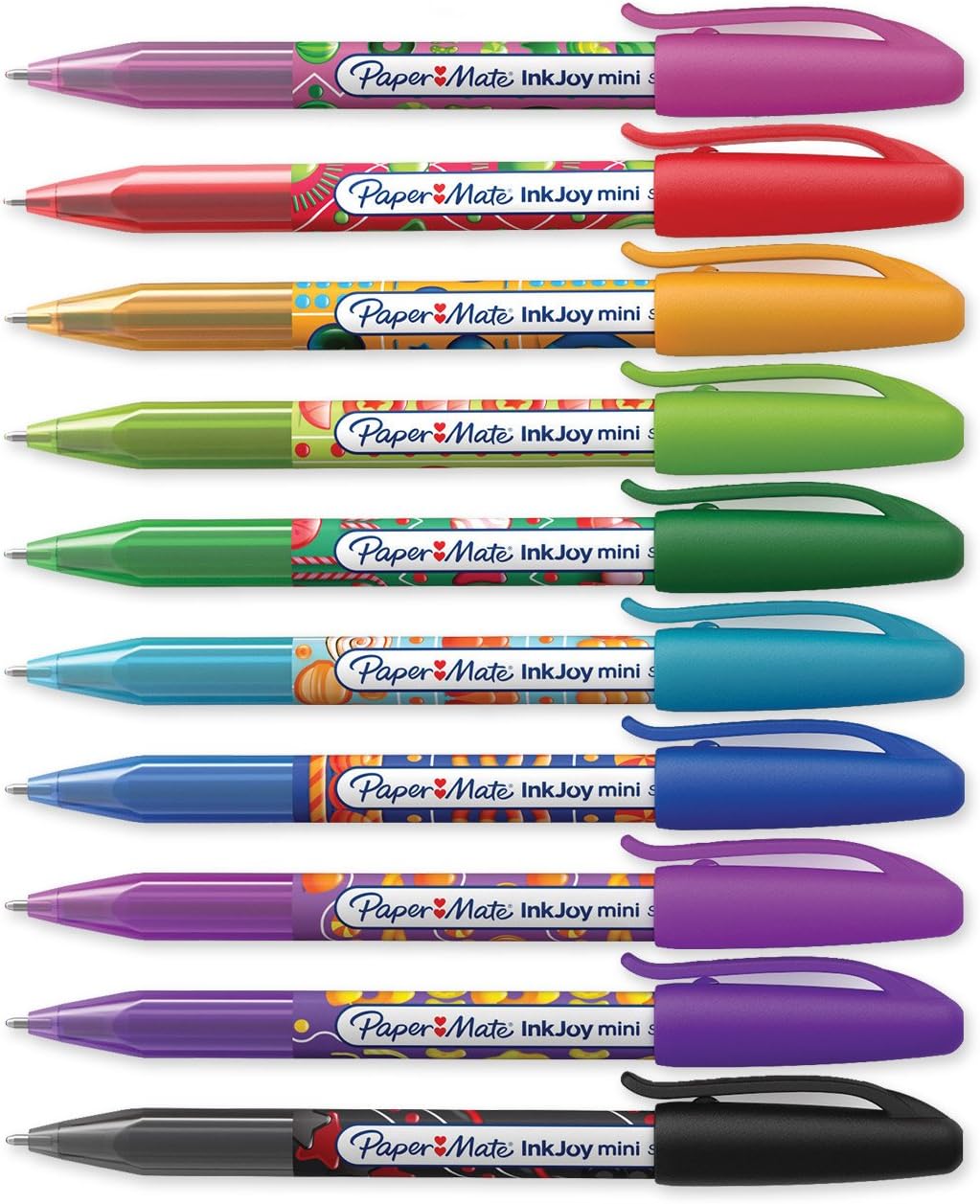 Paper Mate InkJoy Mini Ballpoint Pens | Retractable Medium Point (1.0mm) | Candy Pop Wraps | 10 Count-4