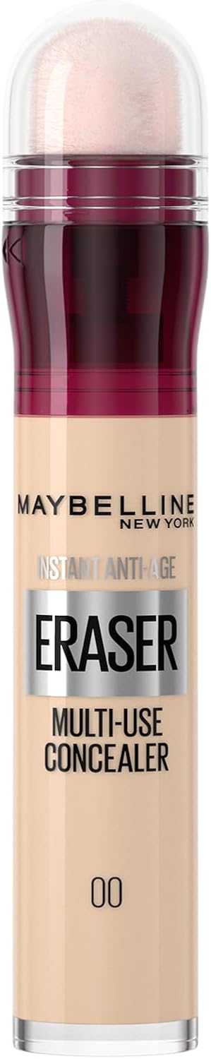 Maybelline Instant Anti Age Eraser Eye Concealer, Dark Circles And Blemish Concealer, Ultra Blendable Formula, 00 Ivory-0