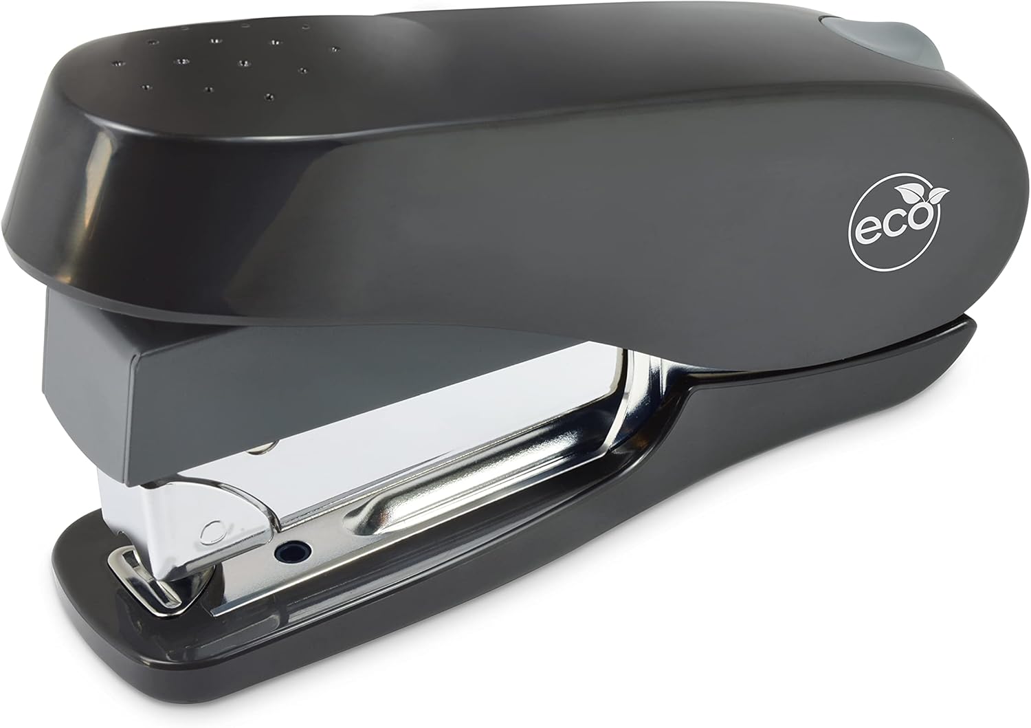 Rapesco 1466 Germ-Savvy Antibacterial, ECO Luna Less Effort Stapler with 2000 Staples, 50 Sheet Capacity, Black-2