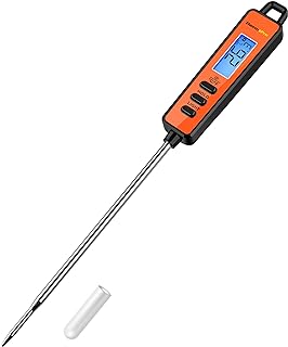 ThermoPro TP01S Digital Meat Thermometer for Air Fryers Cooking Kitchen Barbecue Food Thermometer Cooking Thermometer with 13.5cm Long Food Probe, Thermometer Instant Read Thermometer with Backlit