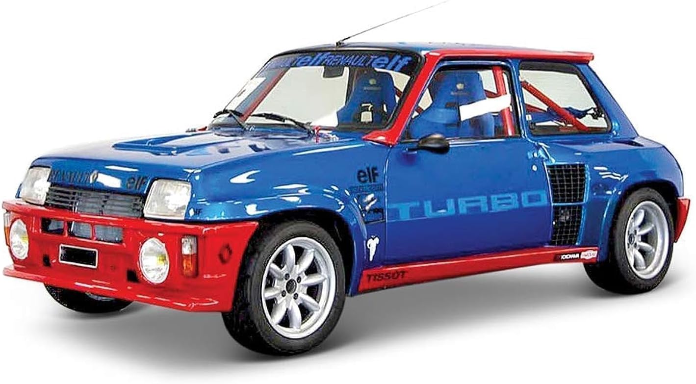 Bburago B18-21088 1:24 Renault R5 Turbo, Assorted Colour, Blue/Red-0