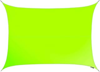 Kookaburra 6m x 5m Rectangle Water Resistant Garden Patio Sun Shade Sail Canopy 96.5% UV Block with Free Rope (Lime Green)