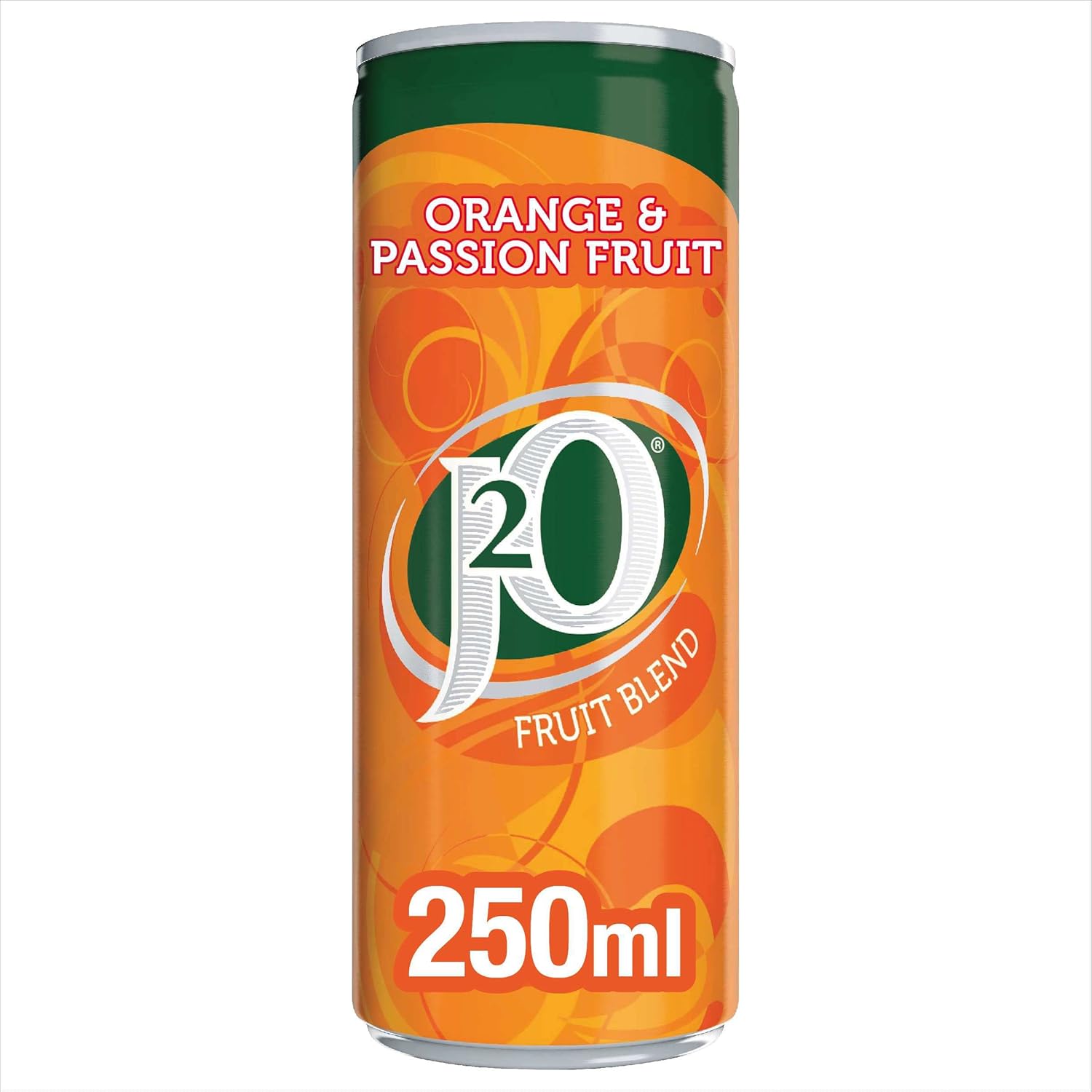 J2O Fruit Juice, Orange and Passionfruit, 250ml Cans (Pack of 12)-1