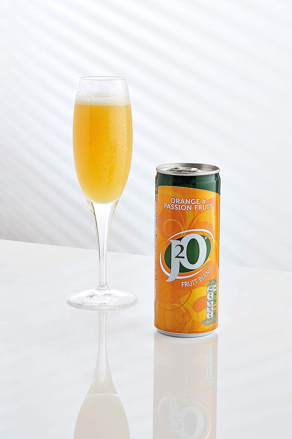 J2O Fruit Juice, Orange and Passionfruit, 250ml Cans (Pack of 12)-4