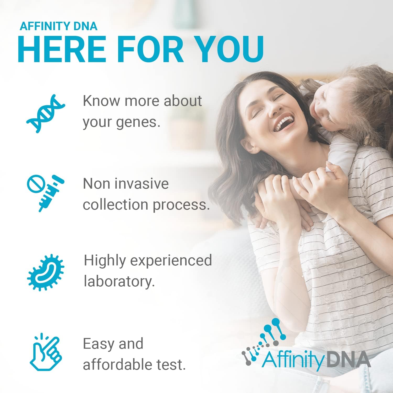 Standard Coeliac Home DNA Testing Kit - 99% Accurate Genetic Testing for Coeliac Disease - Swab Test DNA Sample Collection Kit - 2 Markers Tested - Results in 5-7 Working Days from AffinityDNA-7